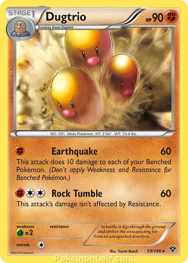 2014 Pokemon Trading Card Game XY Price List – 59 Dugtrio