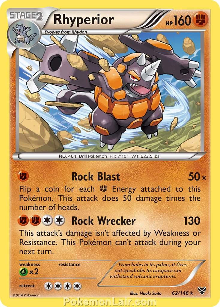 2014 Pokemon Trading Card Game XY Price List – 62 Rhyperior