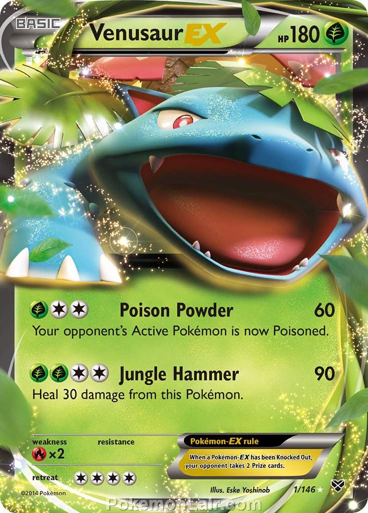 2014 Pokemon Trading Card Game XY Set – 1 Venusaur EX