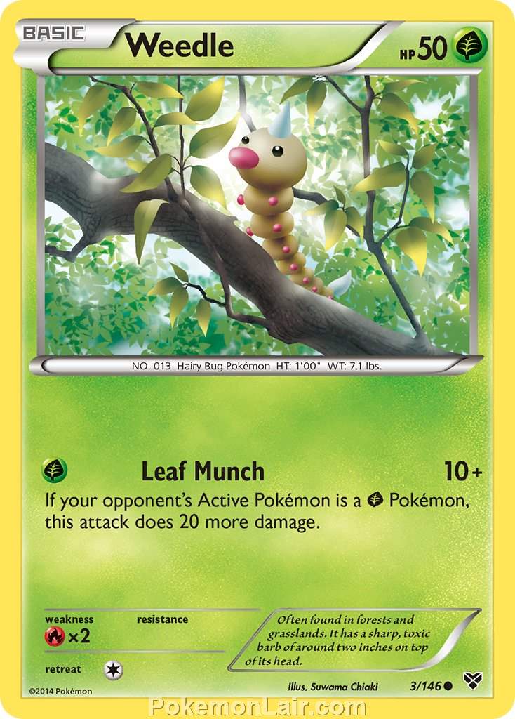 2014 Pokemon Trading Card Game XY Set – 3 Weedle