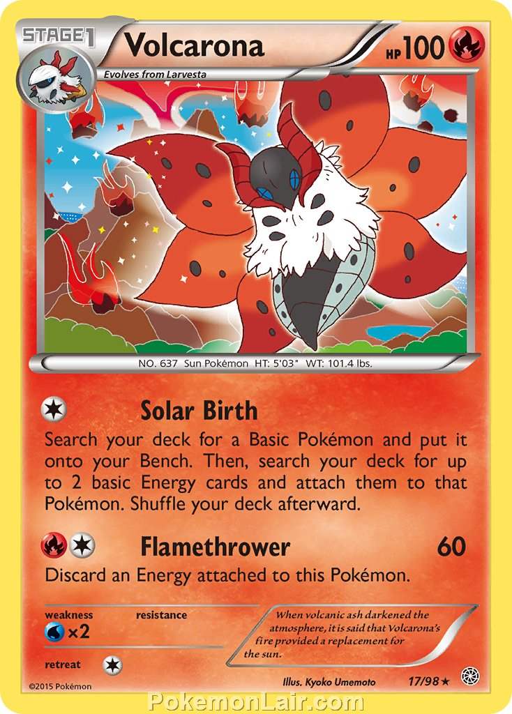 2015 Pokemon Trading Card Game Ancient Origins Price List – 17 Volcarona