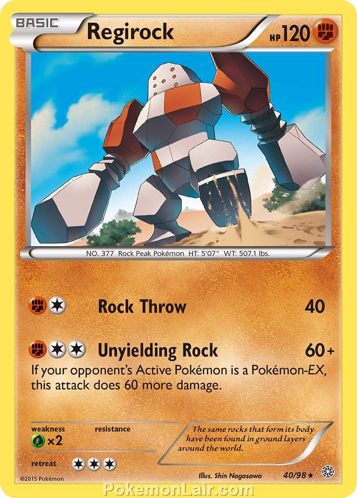 2015 Pokemon Trading Card Game Ancient Origins Price List – 40 Regirock