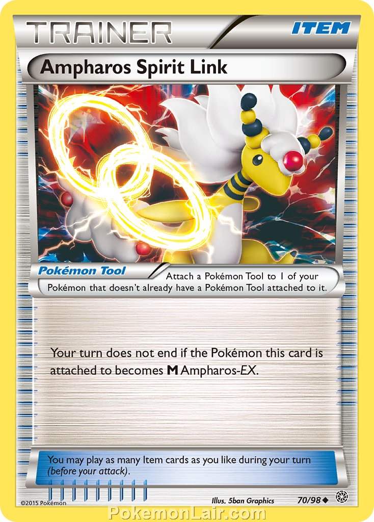 2015 Pokemon Trading Card Game Ancient Origins Price List – 70 Ampharos Spirit Link