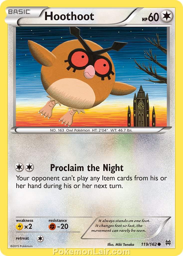 2015 Pokemon Trading Card Game BREAKthrough Price List – 119 Hoothoot