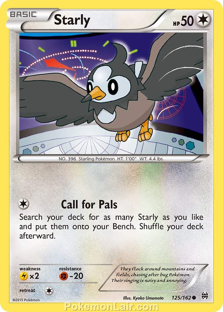 2015 Pokemon Trading Card Game BREAKthrough Price List – 125 Starly