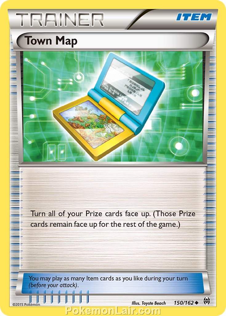 2015 Pokemon Trading Card Game BREAKthrough Price List – 150 Town Map