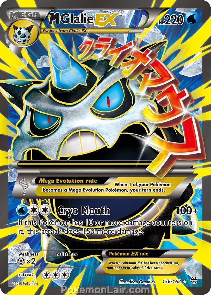 2015 Pokemon Trading Card Game BREAKthrough Price List – 156 M Glalie EX