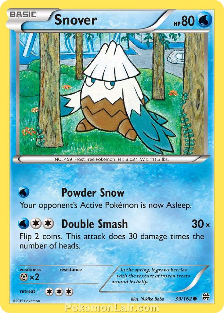 2015 Pokemon Trading Card Game BREAKthrough Price List – 39 Snover