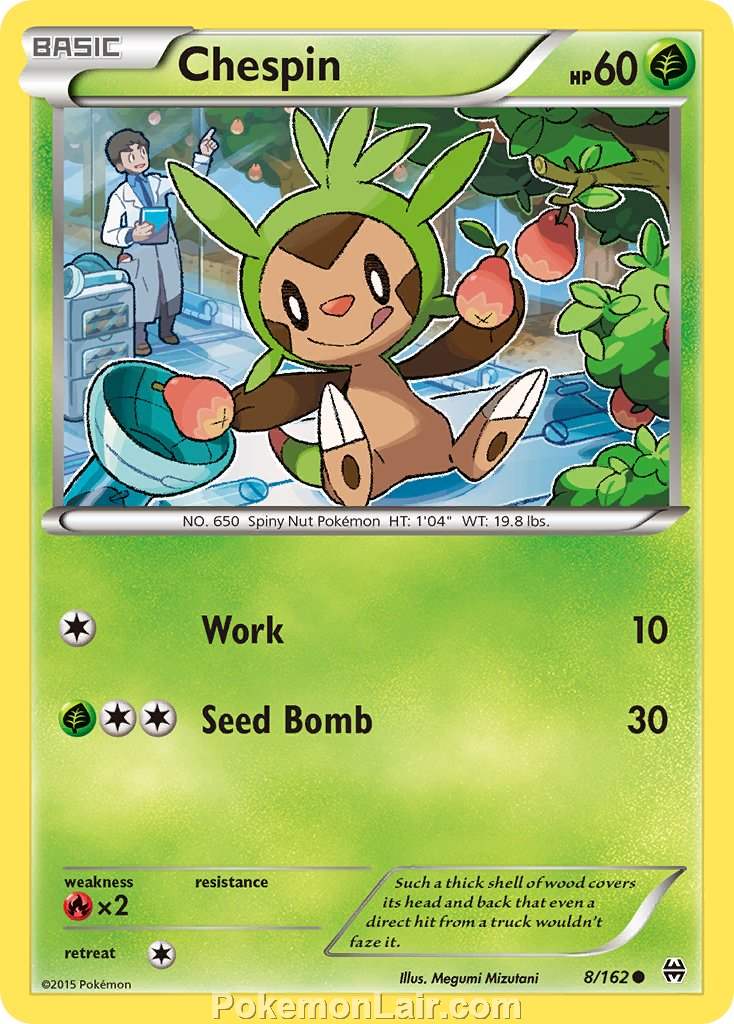 2015 Pokemon Trading Card Game BREAKthrough Price List – 8 Chespin