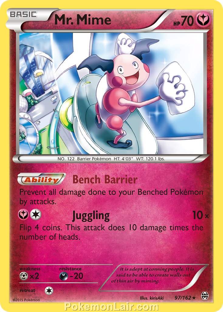 2015 Pokemon Trading Card Game BREAKthrough Price List – 97 Mr. Mime