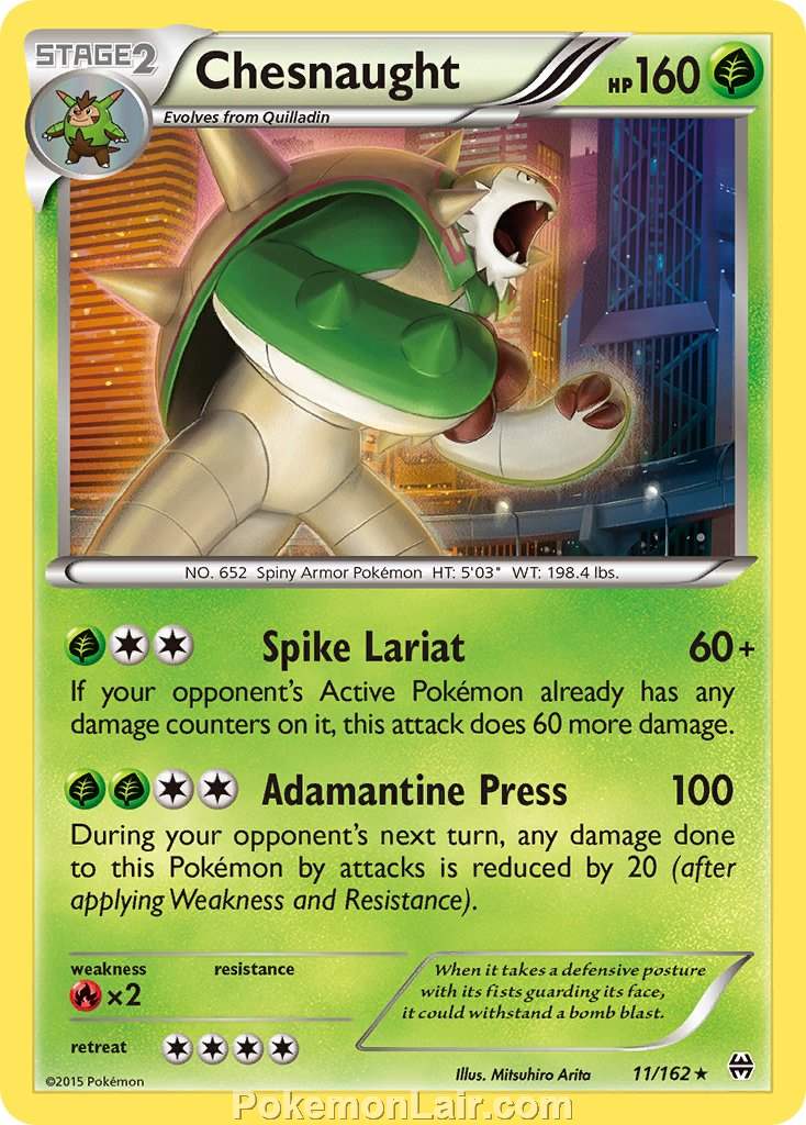 2015 Pokemon Trading Card Game BREAKthrough Set – 11 Chesnaught