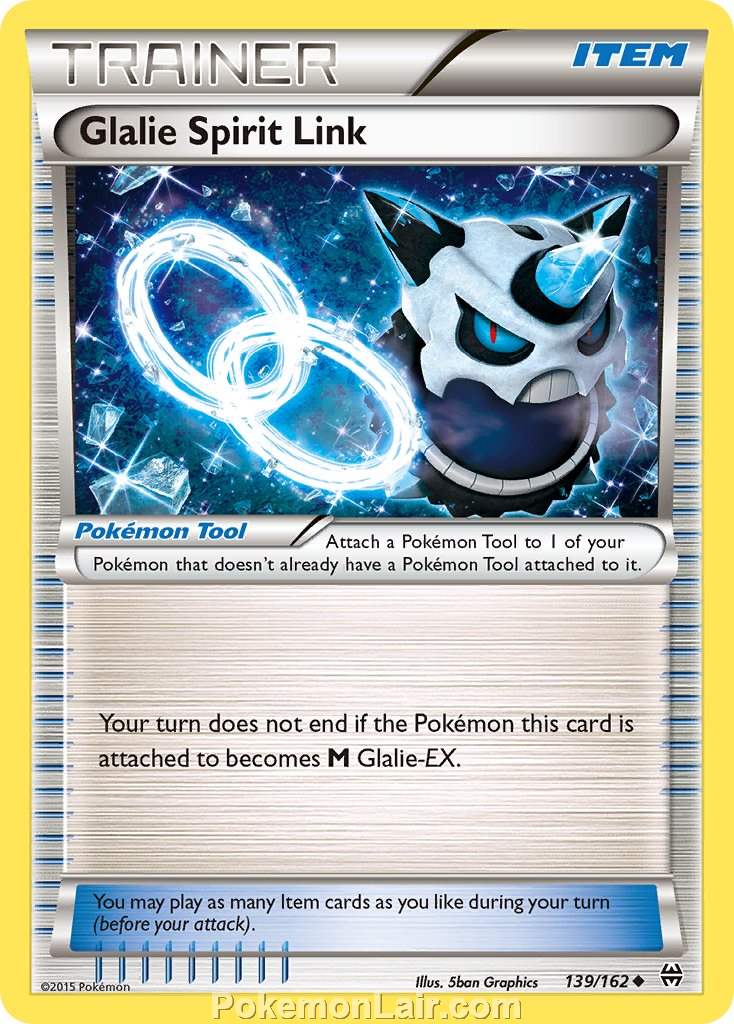 2015 Pokemon Trading Card Game BREAKthrough Set – 139 Glalie Spirit Link