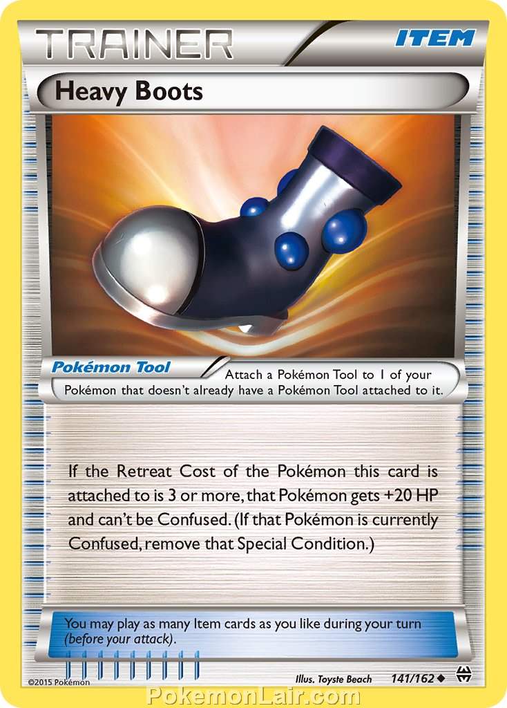 2015 Pokemon Trading Card Game BREAKthrough Set – 141 Heavy Boots