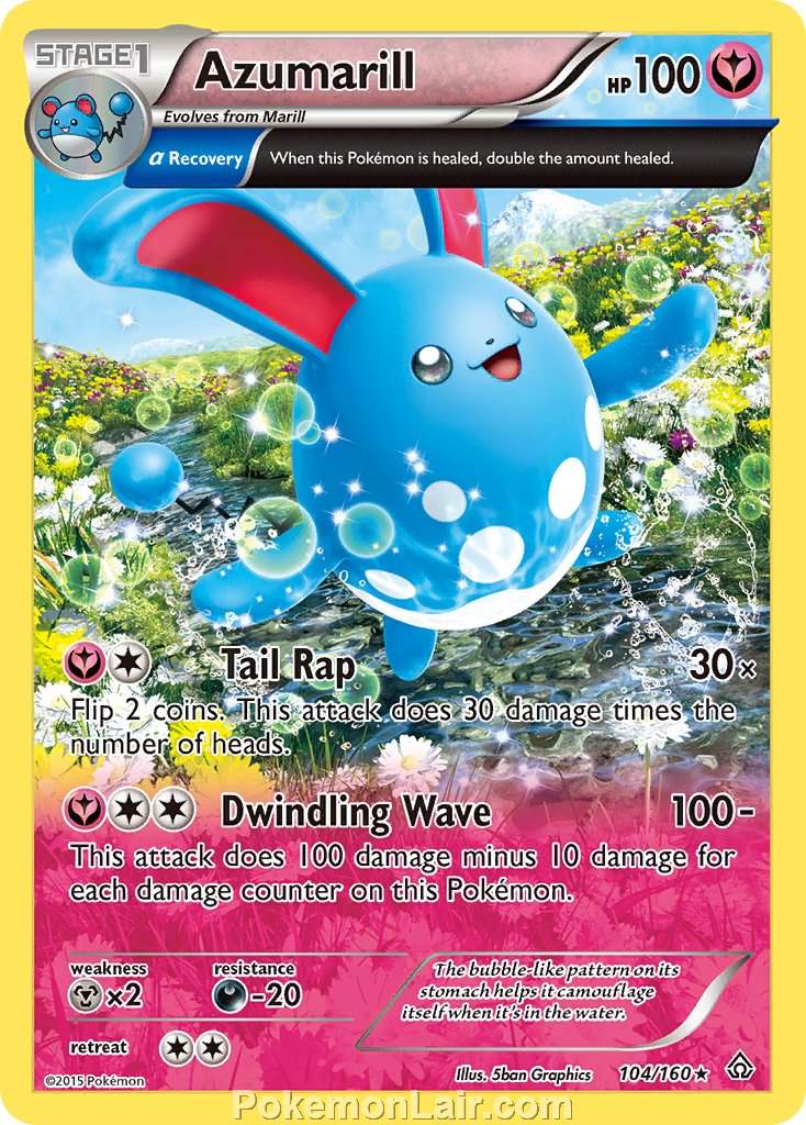 2015 Pokemon Trading Card Game Primal Clash Price List – 104 Azumarill