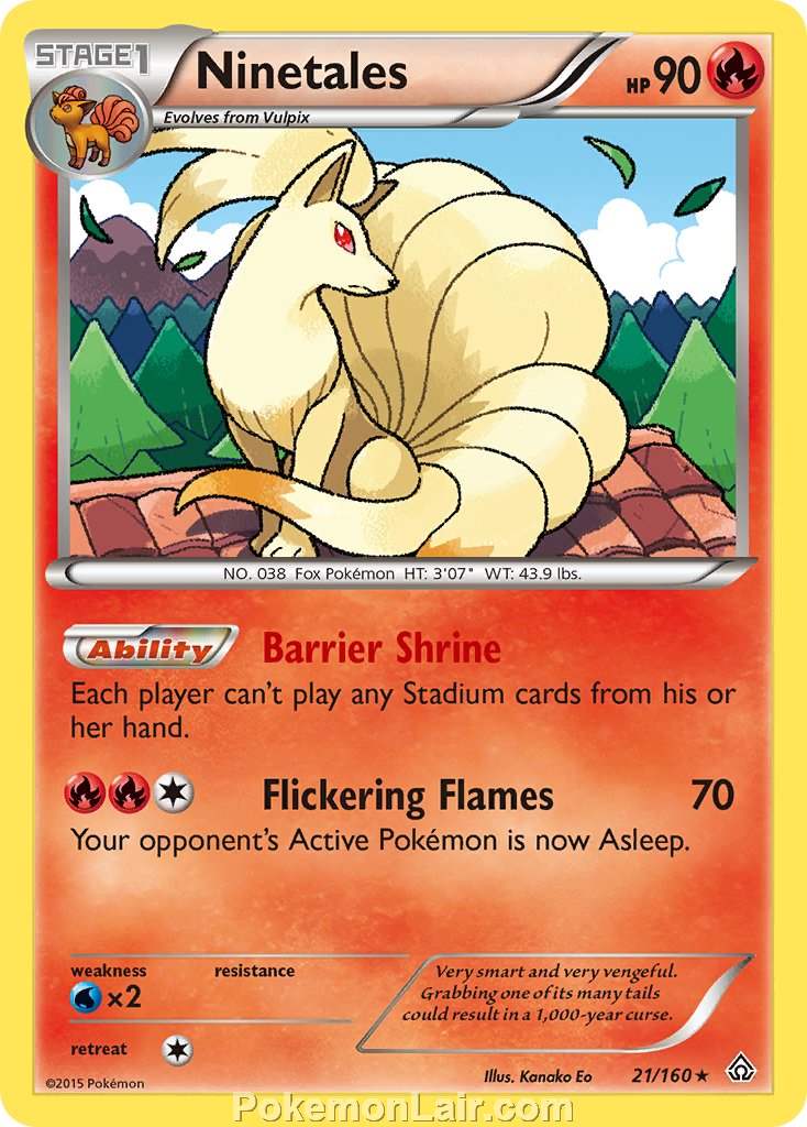 2015 Pokemon Trading Card Game Primal Clash Price List – 21 Ninetales