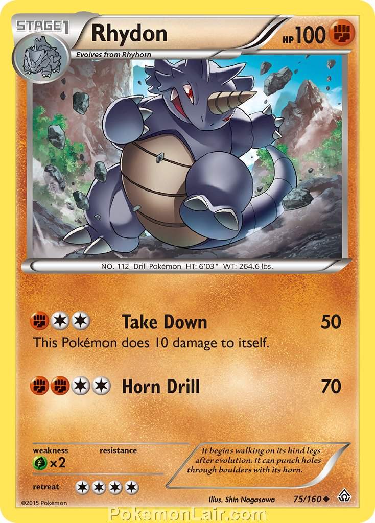 2015 Pokemon Trading Card Game Primal Clash Price List – 75 Rhydon