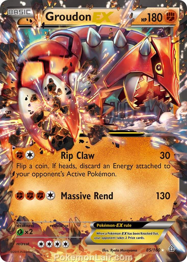 2015 Pokemon Trading Card Game Primal Clash Price List – 85 Groudon EX