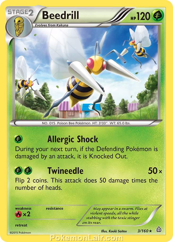 2015 Pokemon Trading Card Game Primal Clash Set – 03 Beedrill