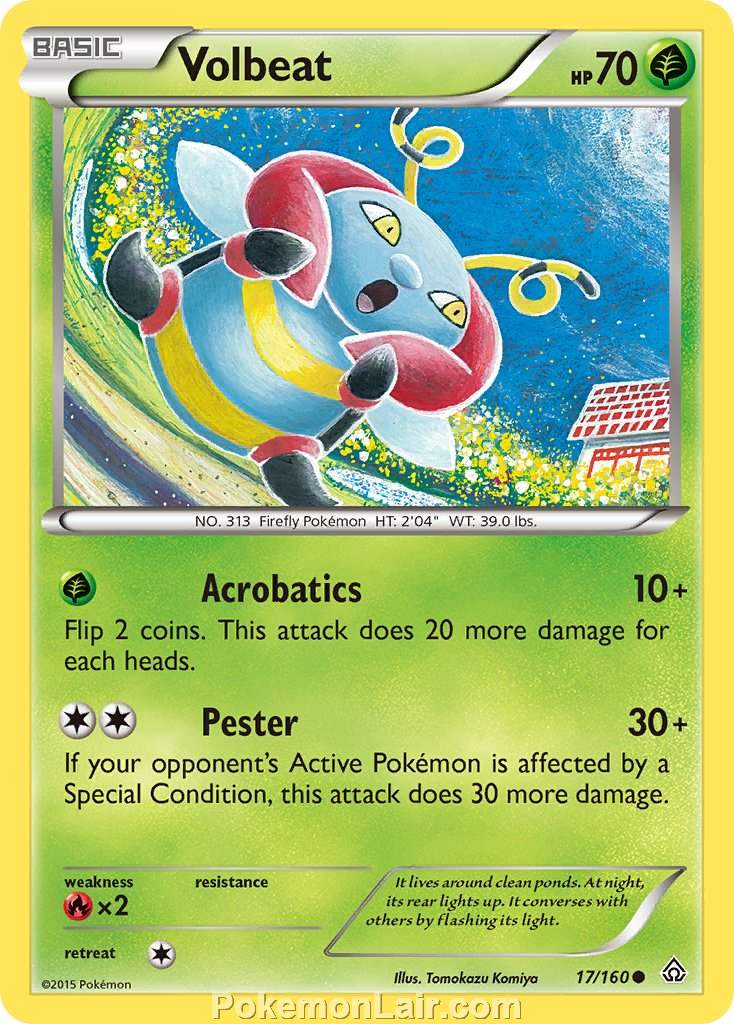 2015 Pokemon Trading Card Game Primal Clash Set – 17 Volbeat