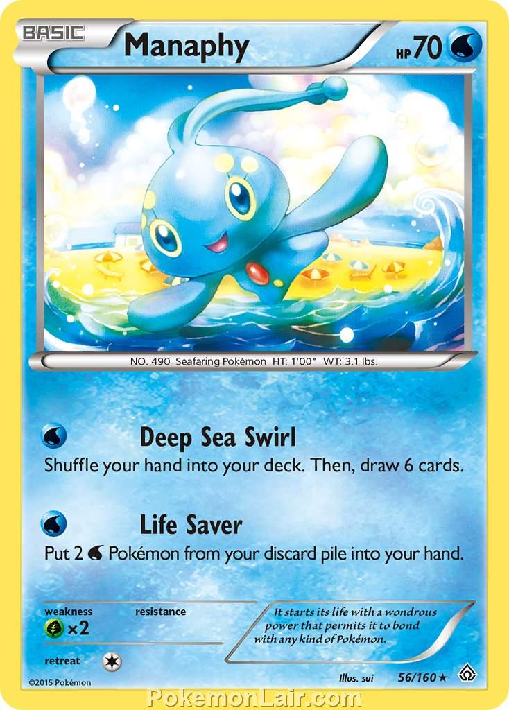 2015 Pokemon Trading Card Game Primal Clash Set – 56 Manaphy