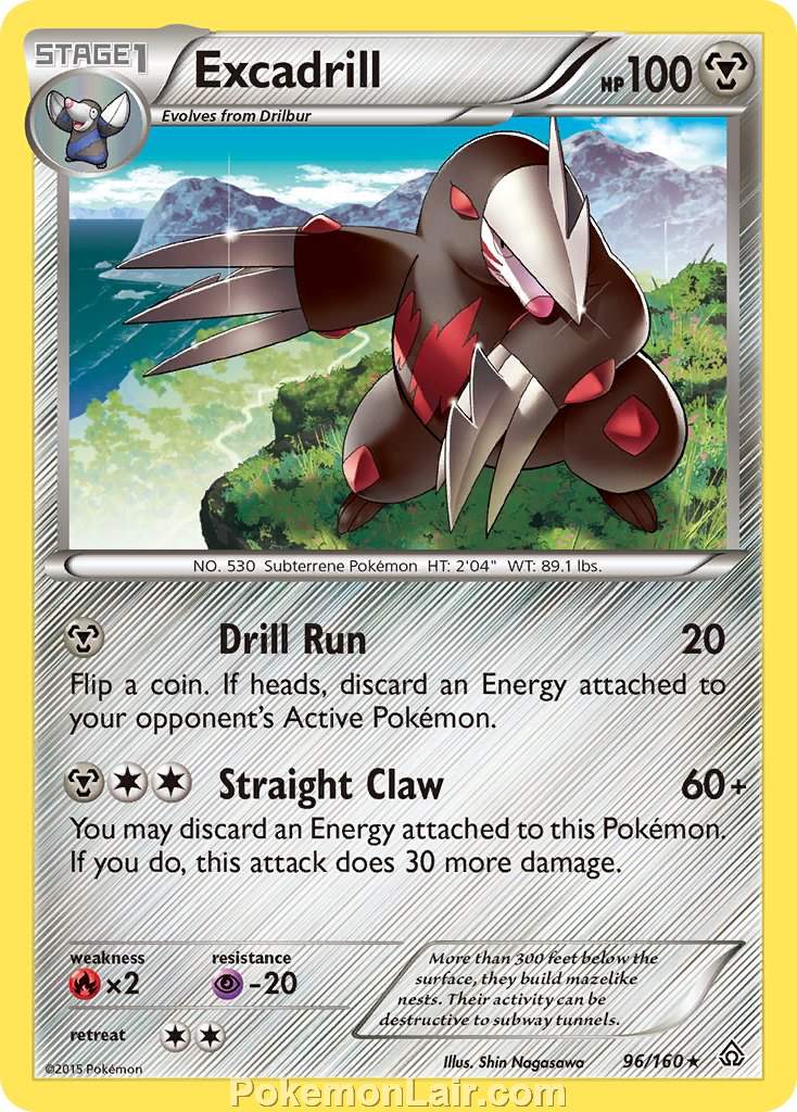 2015 Pokemon Trading Card Game Primal Clash Set – 96 Excadrill