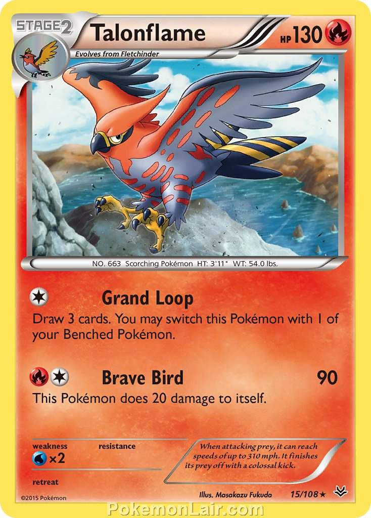 2015 Pokemon Trading Card Game Roaring Skies Price List – 15 Talonflame