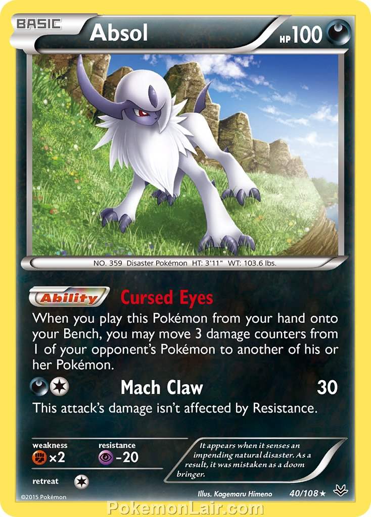 2015 Pokemon Trading Card Game Roaring Skies Price List – 40 Absol