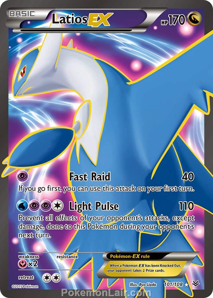 2015 Pokemon Trading Card Game Roaring Skies Set – 101 Latios EX