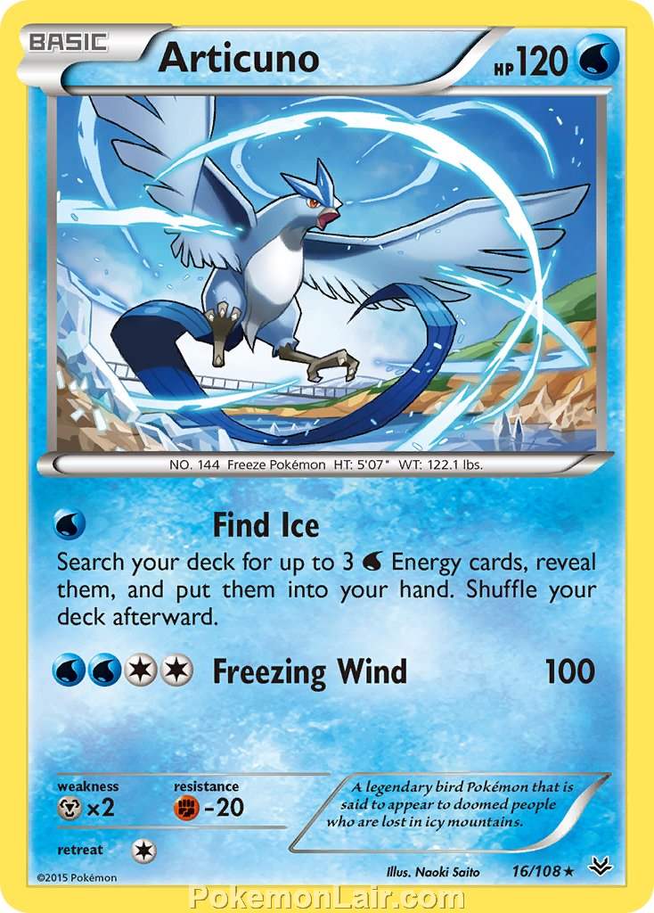 2015 Pokemon Trading Card Game Roaring Skies Set – 16 Articuno