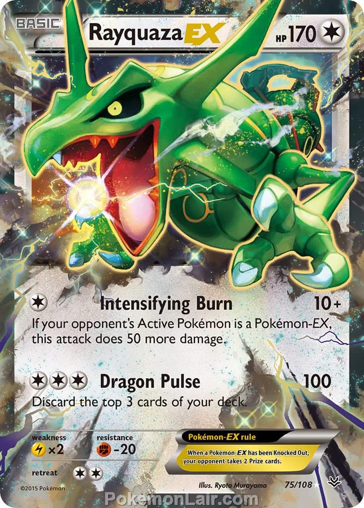 2015 Pokemon Trading Card Game Roaring Skies Set – 75 Rayquaza EX