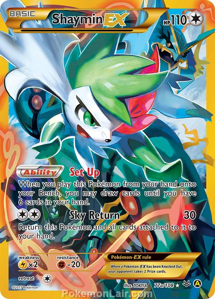 2015 Pokemon Trading Card Game Roaring Skies Set – 77a Shaymin EX