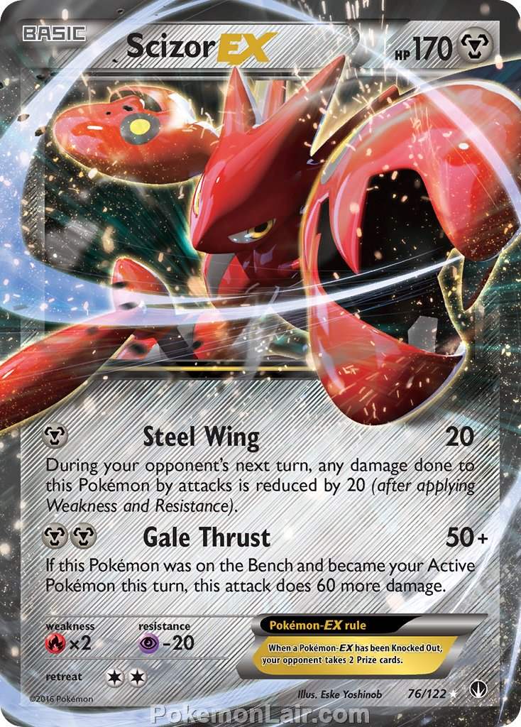 2016 Pokemon Trading Card Game BREAKpoint Set – 76 Scizor EX