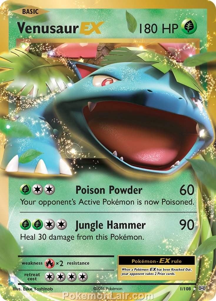 2016 Pokemon Trading Card Game Evolutions Price List – 01 Venusaur EX