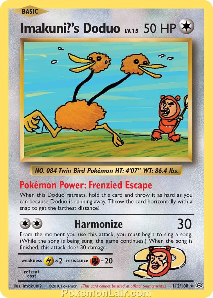 2016 Pokemon Trading Card Game Evolutions Price List – 112 Imakunis Doduo