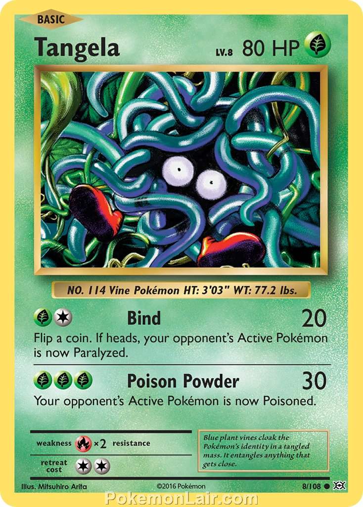 2016 Pokemon Trading Card Game Evolutions Set – 08 Tangela