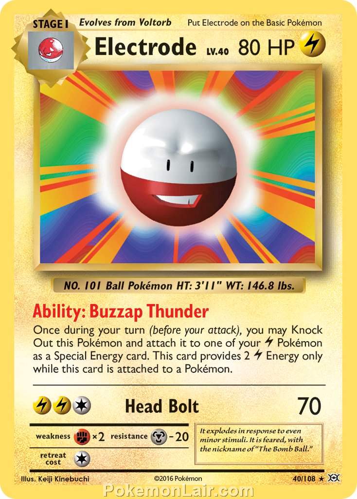 2016 Pokemon Trading Card Game Evolutions Set – 40 Electrode