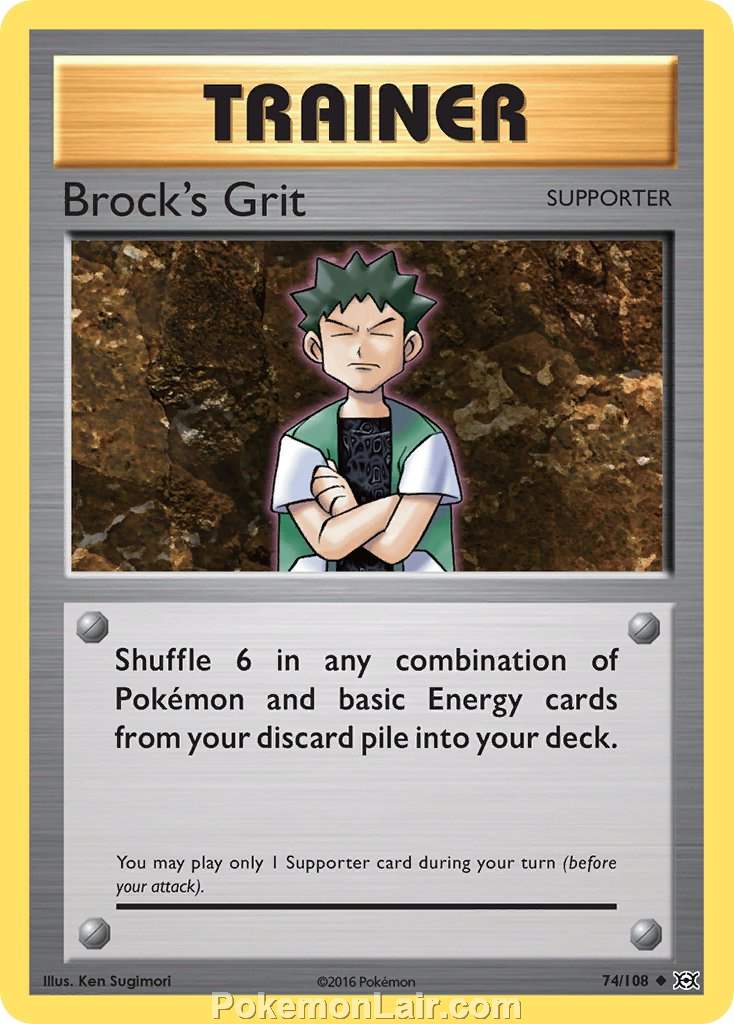 2016 Pokemon Trading Card Game Evolutions Set – 74 Brocks Grit