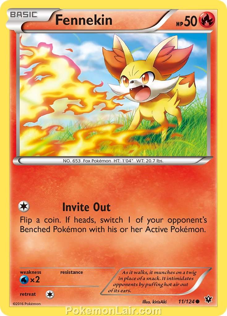 2016 Pokemon Trading Card Game Fates Collide Price List – 11 Fennekin