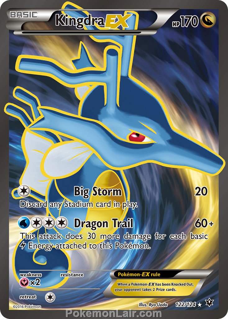 2016 Pokemon Trading Card Game Fates Collide Price List – 122 Kingdra EX