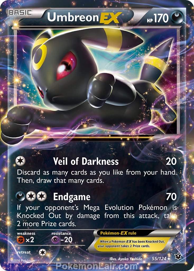 2016 Pokemon Trading Card Game Fates Collide Price List – 55 Umbreon EX