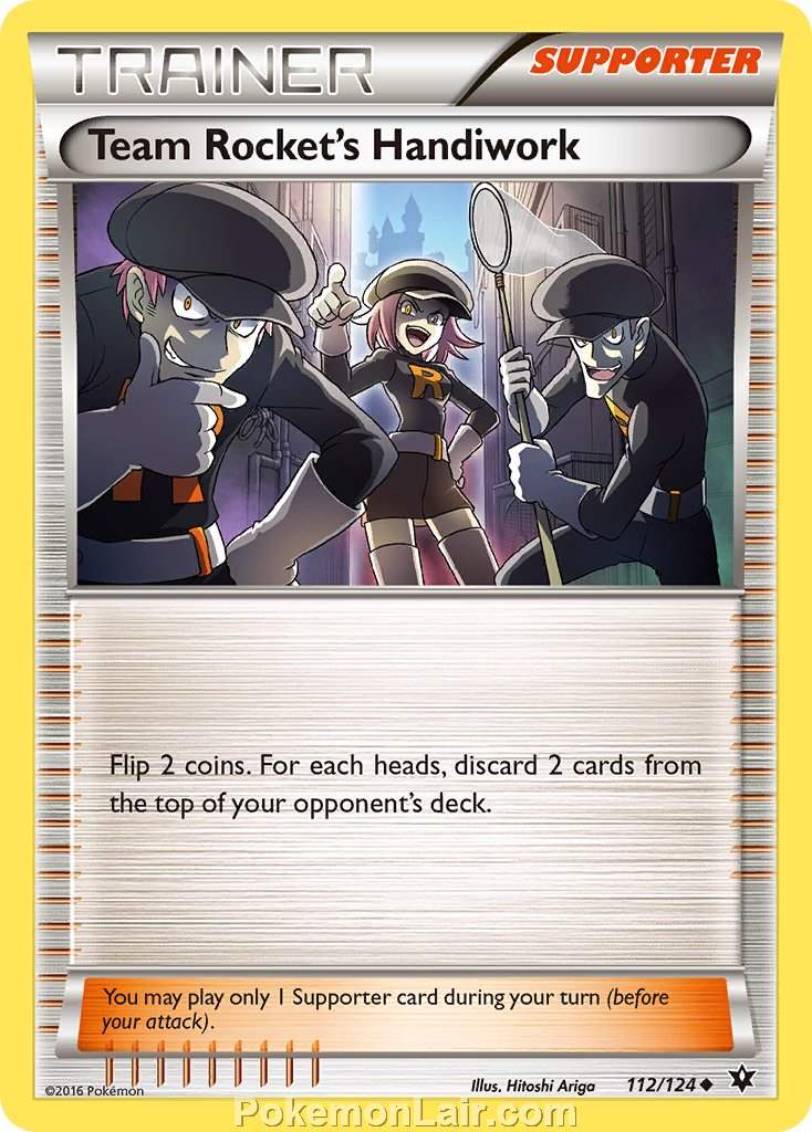 2016 Pokemon Trading Card Game Fates Collide Set – 112 Team Rockets Handiwork