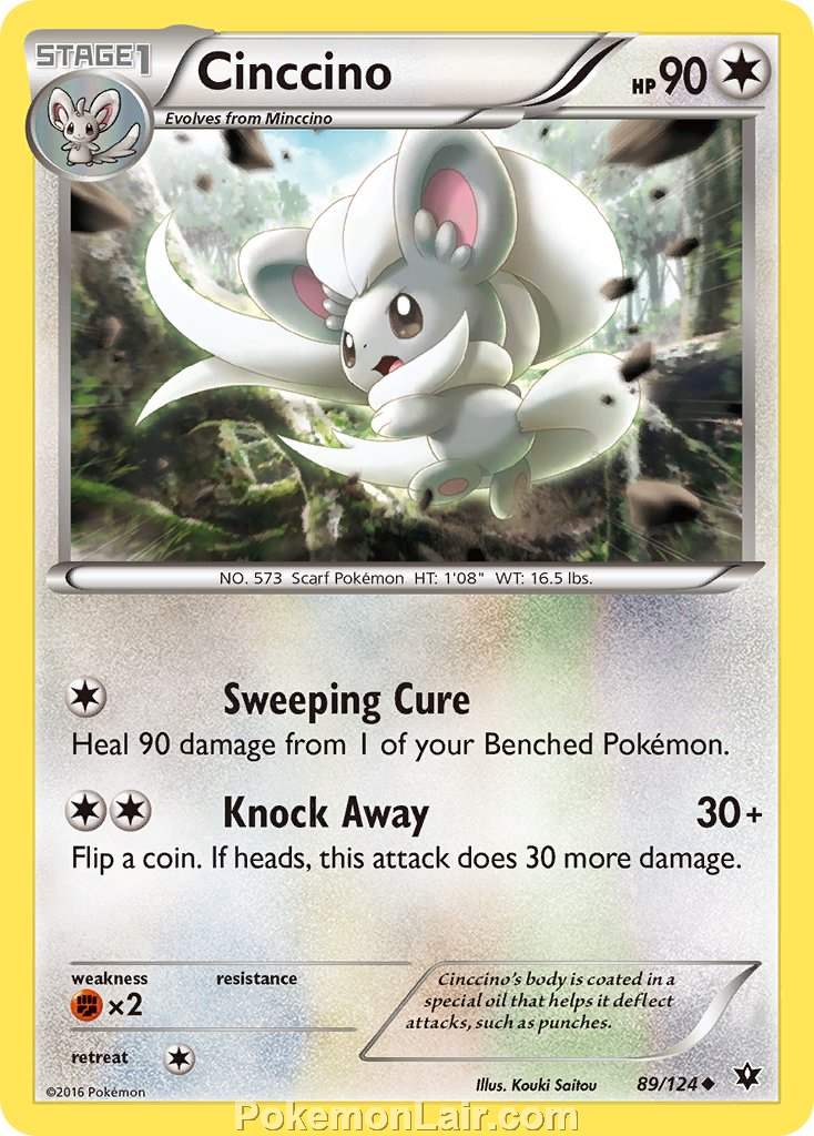 2016 Pokemon Trading Card Game Fates Collide Set – 89 Cinccino