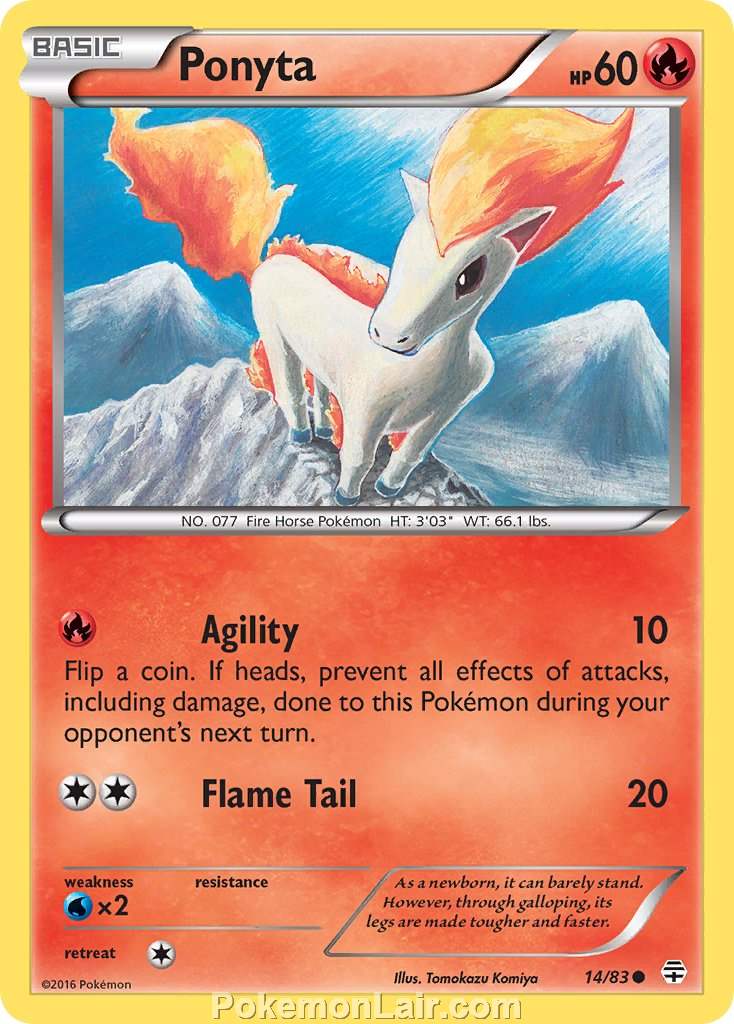 2016 Pokemon Trading Card Game Generations Price List – 14 Ponyta