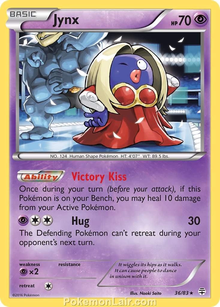 2016 Pokemon Trading Card Game Generations Price List – 36 Jynx