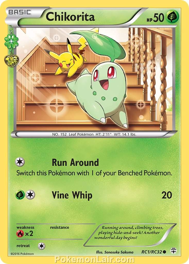 2016 Pokemon Trading Card Game Generations Price List – RC1 Chikorita