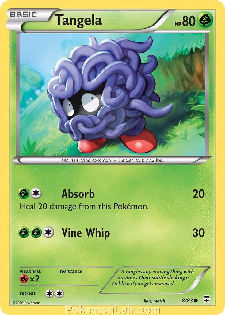 2016 Pokemon Trading Card Game Generations Set – 08 Tangela