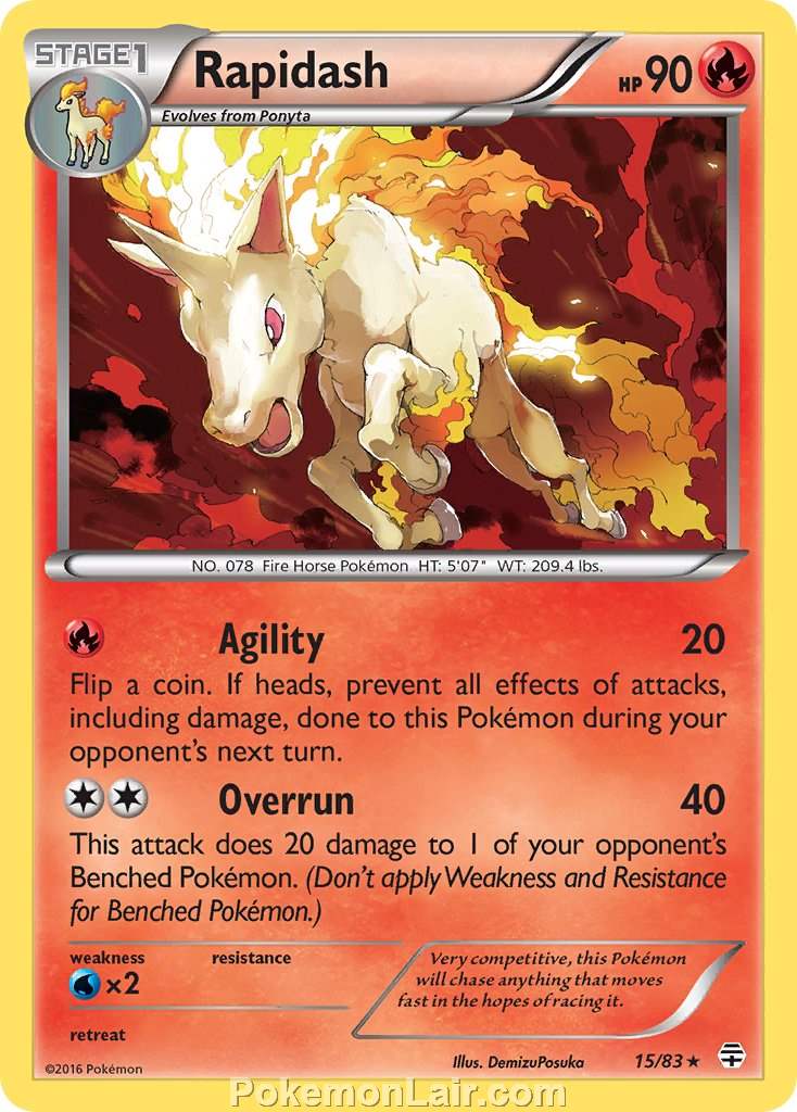 2016 Pokemon Trading Card Game Generations Set – 15 Rapidash