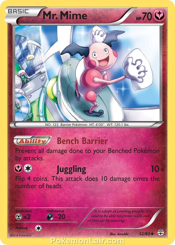 2016 Pokemon Trading Card Game Generations Set – 52 Mr. Mime