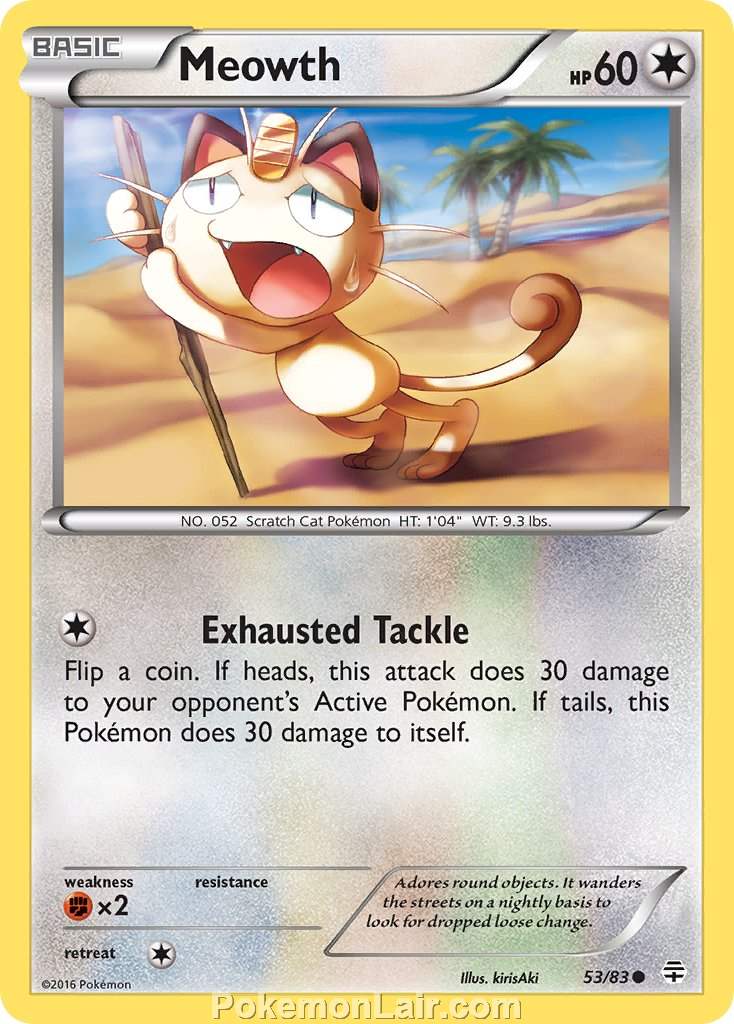 2016 Pokemon Trading Card Game Generations Set – 53 Meowth