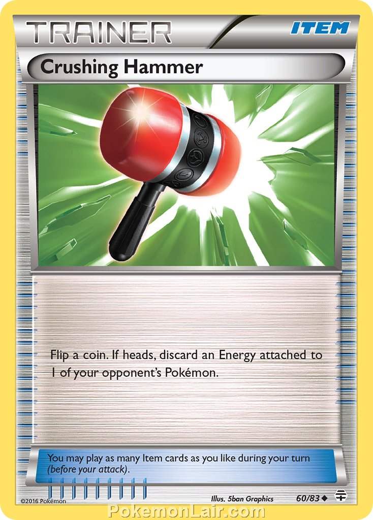 2016 Pokemon Trading Card Game Generations Set – 60 Crushing Hammer